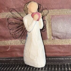 Willow Tree With Love Angel Figurine Susan Lordi Red Heart Wire Wings 2000